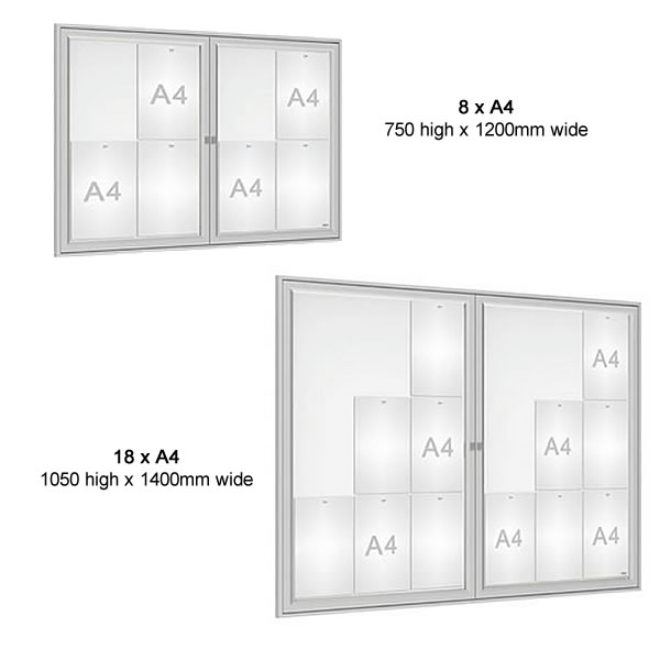 Buy Twin Door Cyclone External Noticeboard White Light Display